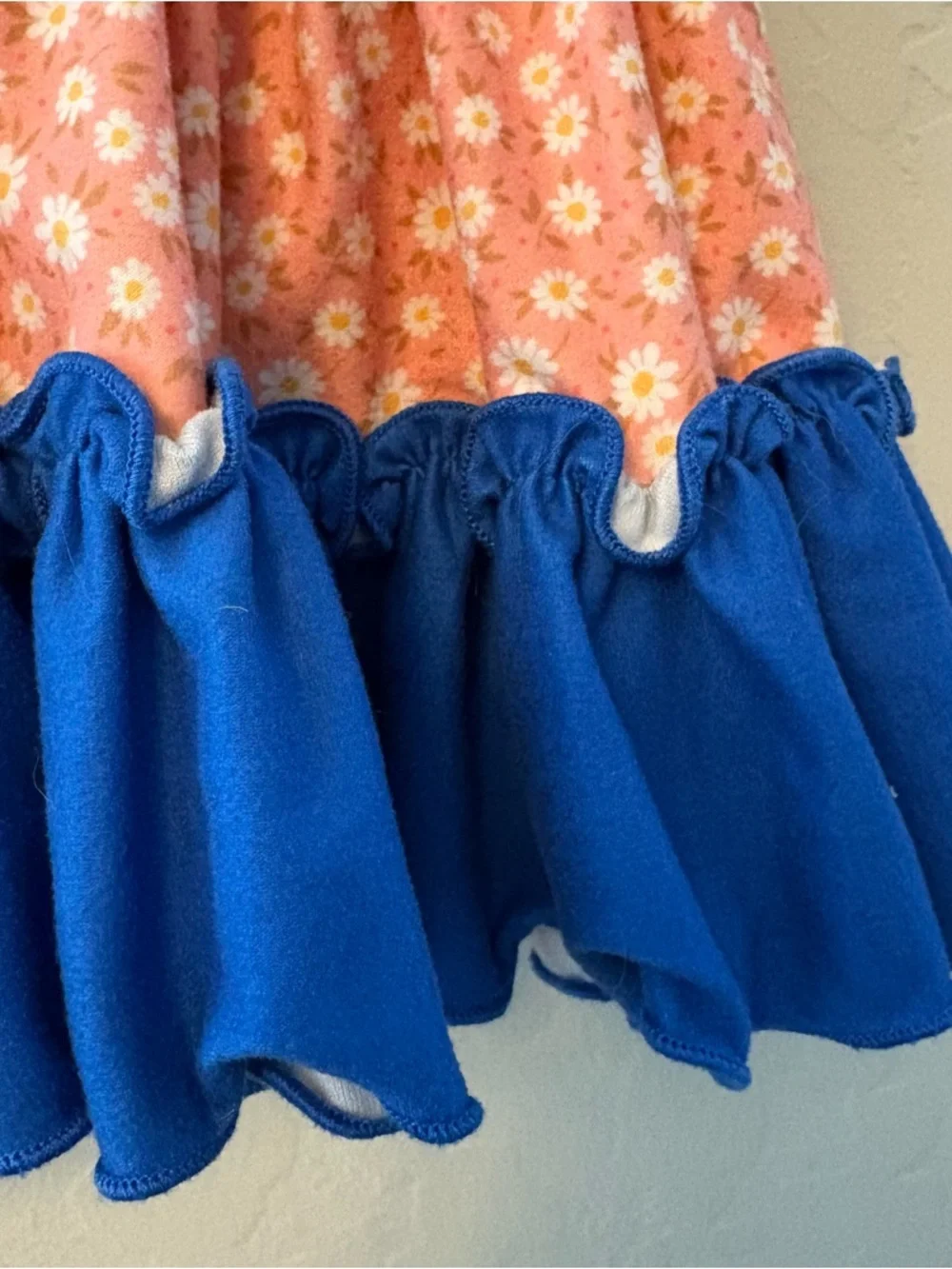 Cheeky Plum Farrah long sleeve blue and pink floral leotard size 6